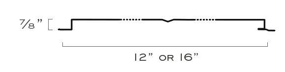 Flush Soffit Perforated with 1 V-Stiffener