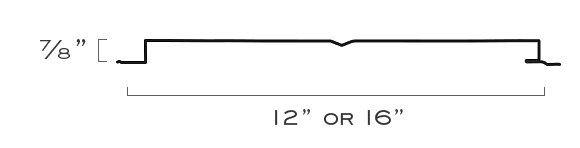 Flush Soffit with 1 V-Stiffener