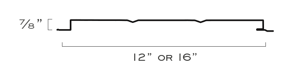 Flush Soffit Flat Panel with 2 V-Stiffeners