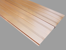 Flush Soffit Perforated Panel with 1 V-Stiffener